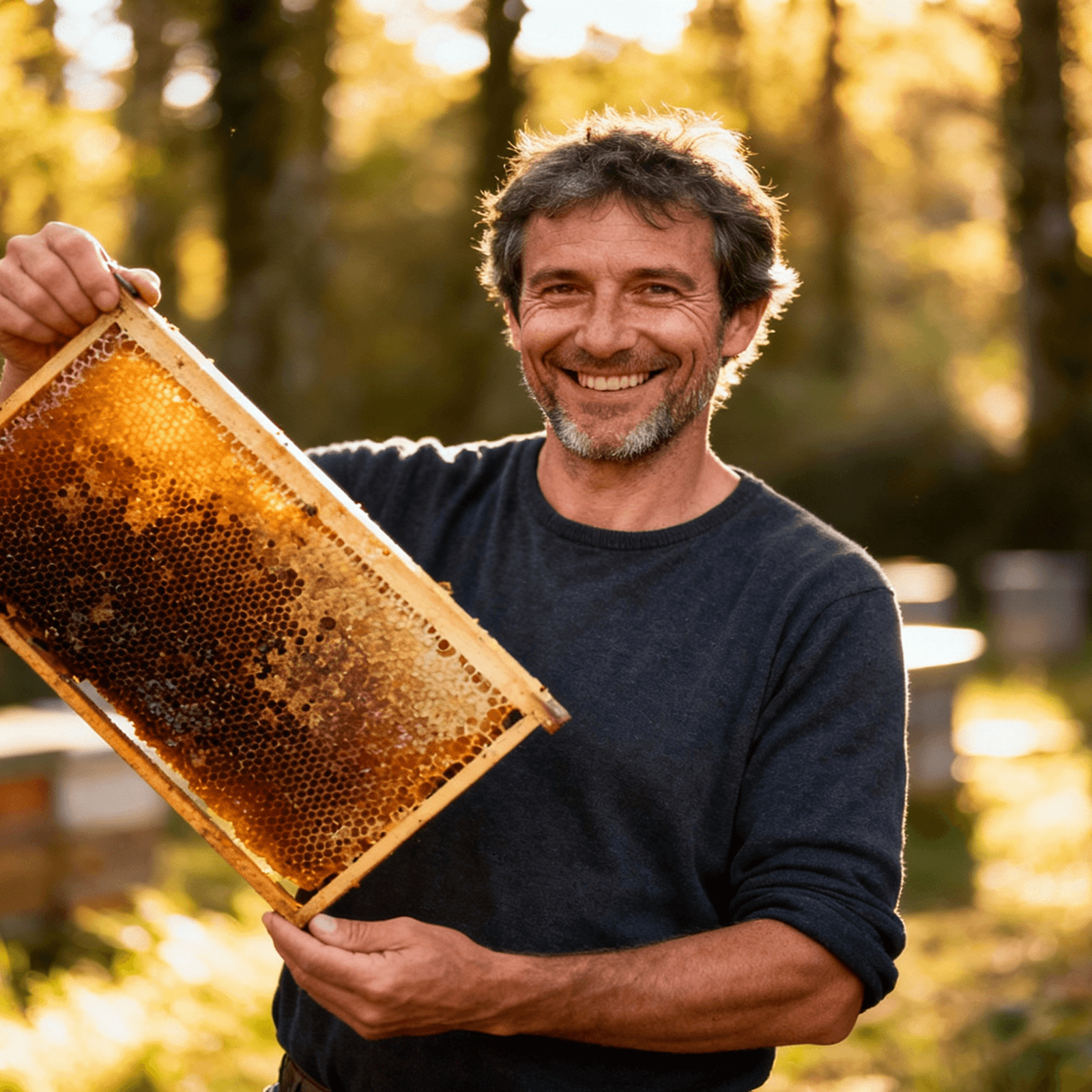 Marc, apiculteur dans son atelier